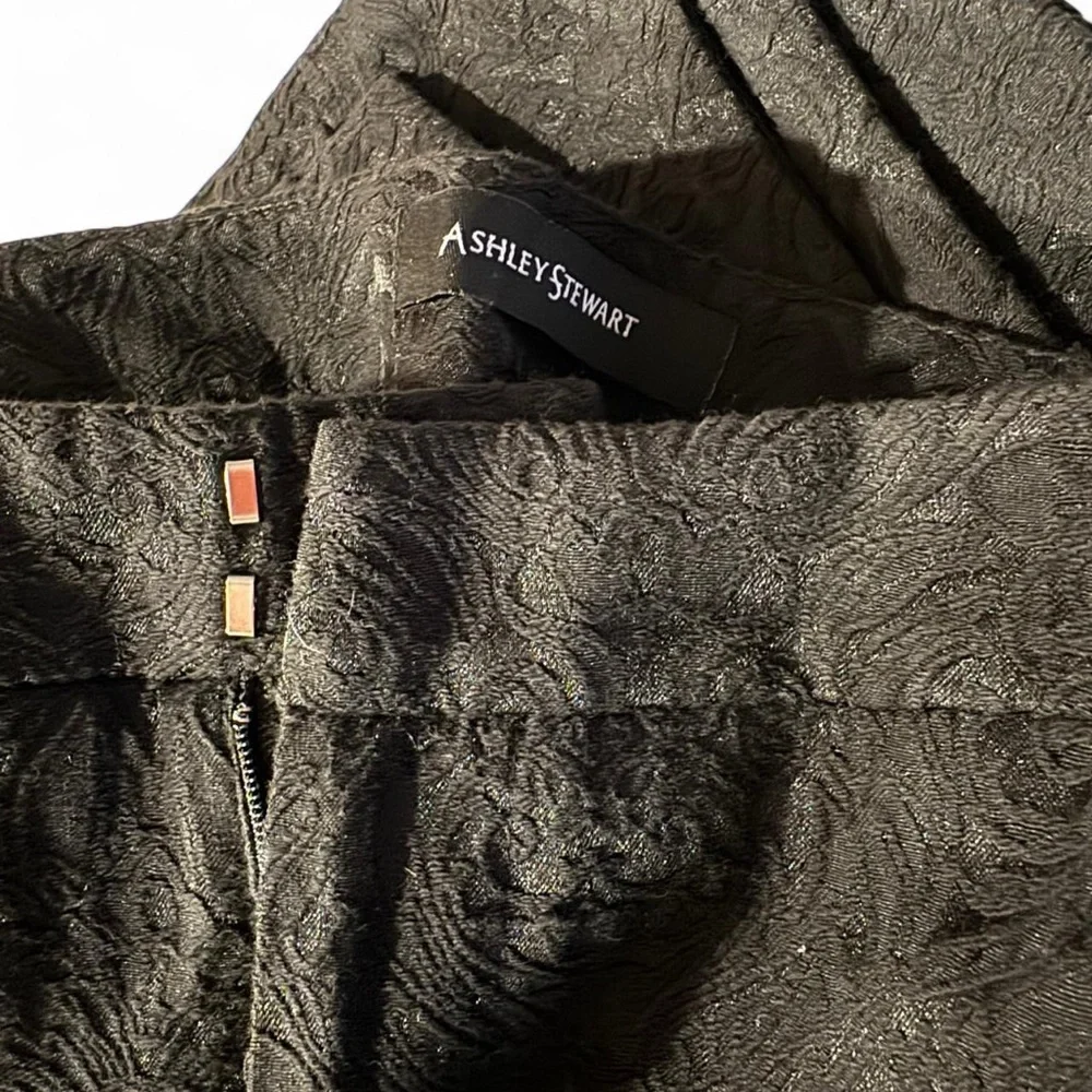 LN Ashley Stewart Elegant Black Patterned Pants - 16 - Picture 9 of 10